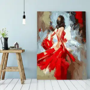 DIY modern style woman portrait Digital Paintingkit home decoration art