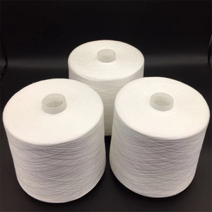 Fil à coudre de haute qualité 100% polyester recyclé 30S/3 GRS Blanc <span class=keywords><strong>brut</strong></span> en cône Matière première pour couture - Product Image 5