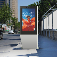 Afficheur numérique interactif extérieur MWE Totem sur pied 43/55/65 pouces Écran tactile Grand écran publicitaire SDK OEM