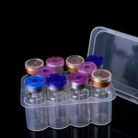 Boîtes d'échantillonnage rectangulaires en plastique PP Xilin de qualité professionnelle, 7 ml, avec couvercles, lot de 10 flacons transparents pour poudres lyophilisées