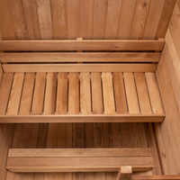 Sauna extérieur commercial pour 2 personnes - Sauna sec et humide en cèdre rouge FSC, distribution uniforme de la chaleur, OEM disponible pour les stations balnéaires de luxe