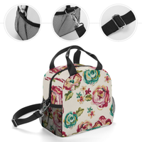 Sac isotherme réutilisable imperméable en polyester imprimé pour repas d'été, sacs isothermes pour l'école, sac de rangement alimentaire pour étudiants, sac à main pour femmes et adultes