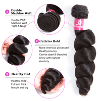 En gros Extensions De Cheveux Indiens Vendeur 100% Remy cheveux humains Bundles Non Transformés Vierge Cheveux Indiens Crus de Temple de L'inde