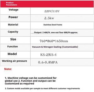 เครื่องซีลถาดขนาดใหญ่กึ่งอัตโนมัติแบบลม TEBAK สำหรับเครื่องบรรจุภัณฑ์เครื่องดื่ม บรรจุภัณฑ์สินค้า กล่องกระดาษ ไม้ - Product Image 3
