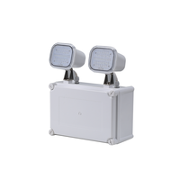 Projecteur LED d'urgence mural IP65 rechargeable à double tête