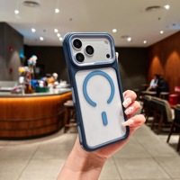 Coque de téléphone magnétique sans fil antichoc de luxe au design élégant et transparent personnalisé pour iPhone 17 Pro Max