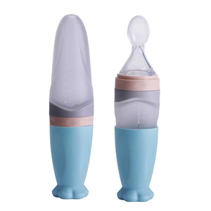 <span class=keywords><strong>Biberon</strong></span> à presser en PP et silicone pour bébé nouveau-né, cuillère d'apprentissage pour céréales et aliments, distributeur de compléments alimentaires, design de dessin animé, sans BPA - Product Image 1