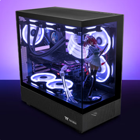 PC Case Full Tower ATX Gaming Computer Desktop with LCD Screen Computer Cases & Towers Glass PC Chassis Casing