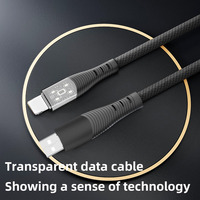 Ligne de vente directe du fabricant Câble de chargement rapide USB Câble de chargement de téléphone portable Câbles de données transparents