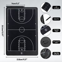 Pizarra de Entrenamiento de Baloncesto Portátil a Prueba de Agua Sunnygram de 16 Pulgadas con Pantalla LCD, Planificador de Estrategia Digital Electrónico con Lápiz para Entrenamiento