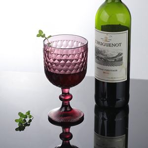 Copo de Champanhe de Cristal Roxo Embossado de 350ml para Pub a Preço de Fábrica - Product Image 6