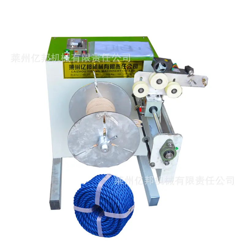 semi-automatic rope coiling rewinding machine rope coiler machine rope winder machine