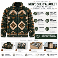 Veste d'hiver rétro à rayures en polaire sherpa pour homme, fermeture éclair intégrale, chaude, décontractée, pour l'extérieur, couleurs personnalisées, fournisseur OEM ODM B2B en gros