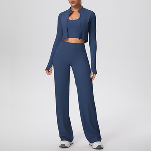 Set Yoga Skinny per Fitness <span class=keywords><strong>Donna</strong></span> - Abbigliamento Casual da <span class=keywords><strong>Donna</strong></span> all'Ingrosso - Fornitura ODM/OEM di Completi Comodi per <span class=keywords><strong>Palestra</strong></span> e Streetwear - Product Image 5