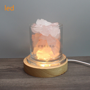 Tisch 3d LED Lampe Nachtlicht Massivholz Basis Holz Runde Blütenblatt Form Holz sockel für Kristallglas Gravierte Rohlinge Acryl - Product Image 4
