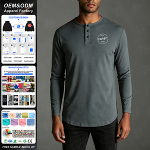 เสื้อยืดแขนยาวคอกลมทรงปกติผ้าฝ้าย 95% ผสมสแปนเด็กซ์ 5% ลายพิมพ์สกรีนตามสั่งสำหรับผู้ชาย รุ่นใหม่ล่าสุด - Product Image 1