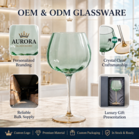 Verre à vin rouge en cristal sans plomb, style bohème rétro européen, verrerie de luxe pour mariage, hôtel, restaurant, banquet, fête, logo personnalisé