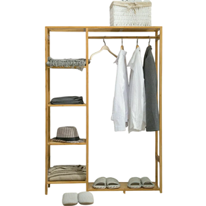 Porte-manteau multifonctionnel en bambou simple pour la maison, chambre et vestiaire d'hôtel - Product Image 6