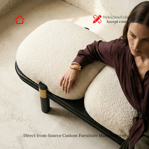 Poltrona Oversize a Bracciolo Singolo, Design Moderno, Rivestimento in Lino, Imbottitura Spessa, Piedini Silenziosi Antiscivolo, Dimensioni Personalizzabili - Product Image 3