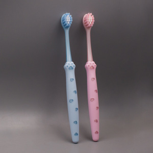 Brosse à dents pour enfant avec manche en forme de patte de chat, poils extra doux en nylon, manuelle, pour usage domestique - Product Image 4