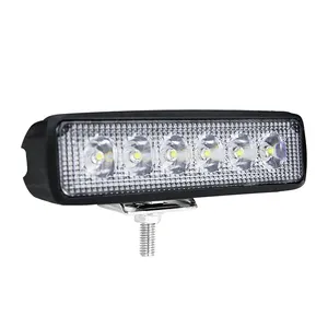 6 ''18W LED ทํางานจุด/ลําแสงน้ําท่วมขับรถหมอก Offroad Light Bar โคมไฟสําหรับรถจักรยานยนต์รถแทรกเตอร์เรือปิดถนน 4WD 4x4 รถบรรทุก SUV 12V
