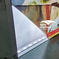 Boîte lumineuse LED modulaire 10x10 pieds, affichage rétroéclairé, cadre d'affiche publicitaire, double face, tissu SEG, boîte lumineuse murale pour exposition