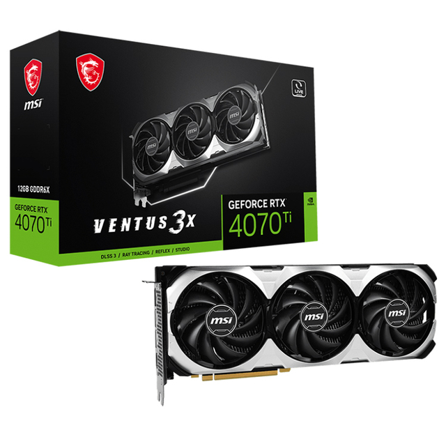 MSI GeForce RTX 4070 Ti VENTUS 3X 12G Gaming Graphics Card with 12GB GDDR6X Memory Support Z790 Chipset Motherboard