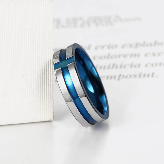 Direct Sale Vintage Best Friend Promise Rings Cross Titanium Steel with Gold Plating Stainless Steel Jewelry for Wedding Party