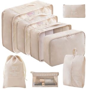 Sac de rangement pour valise de voyage avec logo personnalisé, ensemble de 6 organiseurs de bagages, cubes de rangement pour bagages, organiseur de bagages de voyage, sacs de rangement pour bagages - Product Image 1