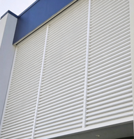 Volet à lamelles en alliage d'aluminium Z Blade, design moderne, écologique, revêtement mural extérieur vertical pour maison et bureau, garantie 5 ans