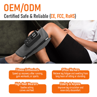 Appareil de compression DVT rechargeable avec télécommande sans fil, masseur de mollets et jambes à compression d'air, pression de 60 KPa pour les muscles