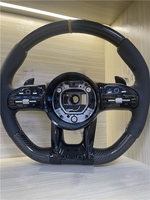 Volant en cuir pleine fleur compatible avec Benz C43 GLC63 E53 CLS53 A220 S560 GLE63 W205 W206 W204 W213 W222 W207 W219 W218 AMG W211