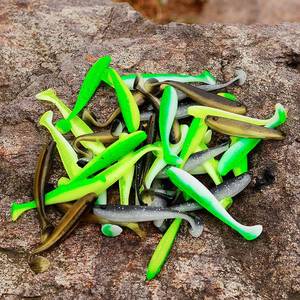 Señuelos de Pesca de plástico suave, cebos de sábalo de fórmula japonesa, Material respetuoso con el medio ambiente, lubina de agua dulce y salada, 10 Uds./50 Uds. - Product Image 4