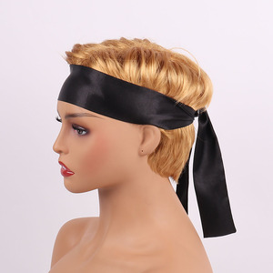 Wholesale High Quality African Solid Color Custom Matching Couple His And Her Bonnets And Durags Headband Suit// - Product Image 5