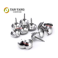 Clous de meubles décoratifs en nickel de style antique personnalisés Yanyang, clous ronds en fer de 11 mm dorés pour canapé