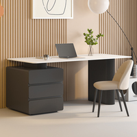 Bureau d'ordinateur moderne de style crème Rock Board de luxe italien Design simple populaire pour les étudiants à domicile Petits appartements