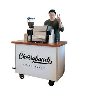 Carrito Móvil Moderno para Exhibición de Café, Helados, Dulces y Otros Productos, Ideal para Exteriores y Hospitales Móviles - Product Image 1