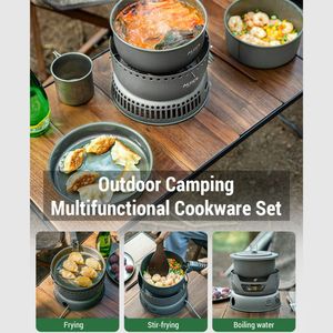 Pentole da campeggio fornello portatile da campeggio <span class=keywords><strong>Set</strong></span> da cucina all'aperto per Backpacking Picnic barbecue - Product Image 4