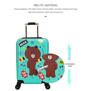 कस्टम निर्माता ABS और पीसी अद्वितीय पहियों सभ्य सूटकेस सेट ट्रॉली बैग सामान यात्रा सामान सेट यूनिसेक्स स्पिनर