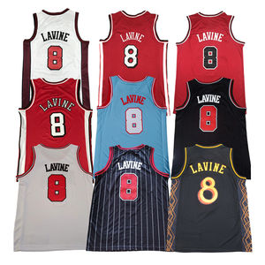 2024 neue Saison Chicago Mesh Lonzo Ball 2 Zach Lavine Stickerei genäht rot individueller Korbuniform tragen Basketballtrikots - Product Image 2