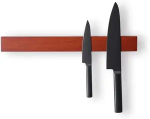 Duvar için 16 inç güçlü manyetik bıçak şerit tutucu, 50% güçlü mıknatıs, mutfak bıçakları için ahşap bıçak depolama raf standı