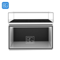 Vitrine d'affichage au détail Armoire en verre Vitrine d'affichage pleine vision en verre trempé avec rangement verrouillable pour la présentation du produit