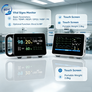 Moniteur portable multi-paramètres ECG et tension artérielle 7 pouces, étanche, pour les signes vitaux en <span class=keywords><strong>salle</strong></span> <span class=keywords><strong>de</strong></span> <span class=keywords><strong>soins</strong></span>, ambulance et radiographie dentaire - Product Image 6