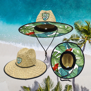Tùy chỉnh nhân viên cứu hộ mũ rơm ngoài trời Mặt trời câu cá bãi biển mùa hè người đàn ông bãi biển biểu tượng tùy chỉnh nhân viên cứu hộ mũ rơm - Product Image 4