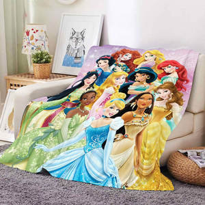 Moins cher en gros de haute qualité dessin animé princesse bébé fille jeter couverture petit quantité minimale de commande personnalisé polaire flanelle couvertures - Product Image 2