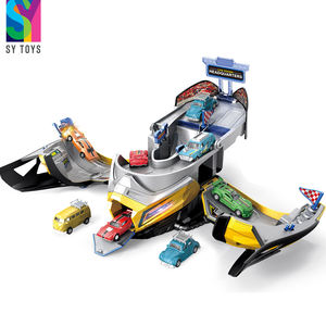 SY TOYS 2 en 1 Casque de transformation multifonctionnel Nouveau jeu de <span class=keywords><strong>garage</strong></span> de stationnement pour voitures pour garçons, avec <span class=keywords><strong>rangement</strong></span> pour véhicules, en métal et plastique - Product Image 2