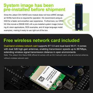 Kit de Desarrollo de Modelos de IA Jetson Orin NANO SUPER SUB, Unidad de Estado Sólido Oficial Gratuita con 4 GB/8 GB de RAM y SSD <span class=keywords><strong>M</strong></span>.2 de 256 GB Opcional - Product Image 6