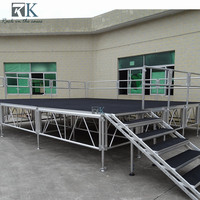 Structure de scène portable en aluminium 20x20 pieds pour concerts en plein air, plateforme de scène, système de scène pour événements