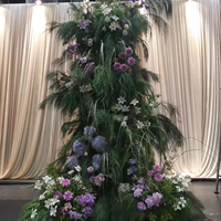 Voilage moderne en organza pour décoration murale de mariage, toile de fond de scène en soie décorative