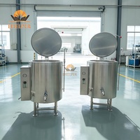 Marmite de cuisson verticale à enveloppe aqueuse avec protection contre les débordements pour une production quotidienne stable en lots